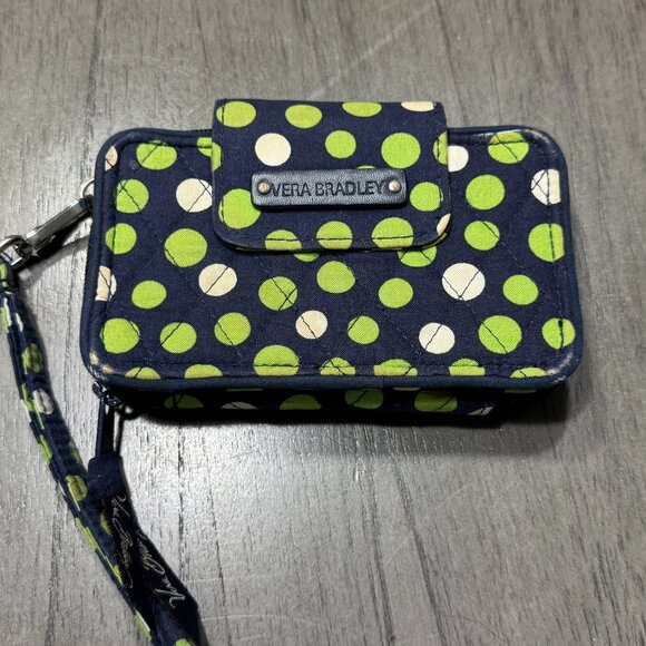 Vera Bradley Wristlet – Lilli Bell Polka Dot Pattern - Picture 1 of 6